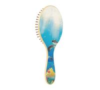 Spazzola per capelli in legno Cartoon Cute Colorful Sea Turtle World Paddle Spazzole per capelli per le donne Spazzola per capelli in legno naturale Spazzola per capelli