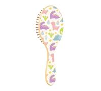 Spazzola per capelli in legno Cartoon Cute Dinosaur Viola Western Cactus Dolce Legno Paddle Brush Spazzole Per Capelli In Legno Per Le Donne Massaggio Spazzola Per Capelli
