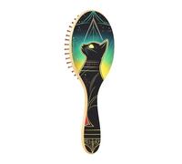Spazzola per capelli in legno Cartoon Tarocchi Astrologia Gatto nero Spazzola per capelli Paddle in legno Spazzole in legno per capelli Spazzola per capelli Massaggio in legno