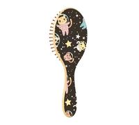 Spazzola per capelli in legno Colorato Cartoon Cute Gattino Astronauta Paddle Spazzole Per Capelli Per Le Donne Spazzola Per Capelli In Legno Massaggio Spazzola Per Capelli