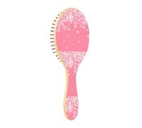 Spazzola per capelli in legno con fiori di pesco e fiori di ciliegio per capelli fini Spazzola per capelli fini Spazzola in legno per la crescita dei capelli Spazzola per capelli naturale