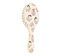 Spazzola per capelli in legno Cute Peach Penguin Spazzola di legno per capelli Spazzola di legno per la crescita dei capelli Spazzola di massaggio in legno