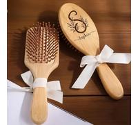 Spazzola Per Capelli In Legno Incisa Personalizzata Per Donna, Spazzola Per Capelli Con Lettere A-Z Personalizzate, Regalo Per Sposa, Damigelle, Mamma, Nonna, Amiche, Sorelle
