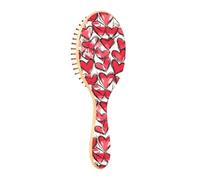 Spazzola per capelli in legno Lips and Hearts Freehand Style Paddle Brush Per Capelli Naturali Spazzola di Legno Per Capelli Naturali Spazzola Per Capelli Naturali