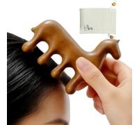 Spazzola per capelli in legno - Massaggiatore testa in legno con denti larghi, spazzola per capelli | Per uomini e donne capelli lisci corti ricci e lisci da viaggio per la cura quotidiana