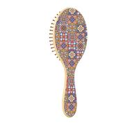 Spazzola per capelli in legno messicano Talavera Piastrelle di Ceramica Modello Etnico Folk Ornamento Paddle Spazzola per capelli Per Le Donne Spazzola di Legno Per La Crescita Dei Capelli