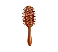 Spazzola per capelli in legno naturale con denti a pressione d'aria, strumento per spazzolare e lenire il cuoio capelluto massaggio, pettine per la toelettatura dei capelli