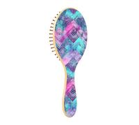Spazzola per capelli in legno Nebbie geometriche Paddle Spazzola per capelli per le donne Spazzola per capelli in legno per le donne Spazzola di massaggio dei