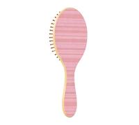Spazzola per capelli in legno Paddle Spazzola per capelli per le donne Spazzola di legno per massaggio dei capelli Spazzola per capelli a strisce Peach Moda