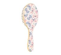 Spazzola per capelli in legno Paddle Spazzole per capelli per le donne Spazzola in legno per la crescita dei capelli Spazzola da massaggio in legno Modello personalizzato Farfalle carine