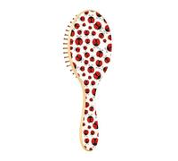 Spazzola per capelli in legno Spazzola per capelli Paddle Per Le Donne Spazzola di Legno Per Capelli Spazzola di Massaggio Dei Capelli Caratteristico Insetto Coccinelle Modello Astratto Texture