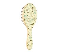 Spazzola per capelli in legno Spazzola per capelli Paddle per le donne Spazzola di legno per la crescita dei capelli Spazzola di massaggio dei capelli Reto Inverno Uccello Pino cono
