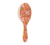 Spazzola per capelli in legno Spazzola per capelli Paddle per le donne Spazzola in legno per la crescita dei capelli Spazzola in legno naturale Farfalle Libellule