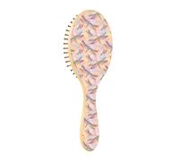 Spazzola per capelli in legno Spazzola per capelli Paddle per le donne Spazzola per capelli per capelli naturali Libellule e farfalle