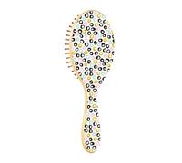 Spazzola per capelli in legno, spazzola per capelli pagaia, spazzola per capelli da donna, spazzole in legno per capelli, spazzola per messaggi, punti disegnati a mano, modello senza cuciture