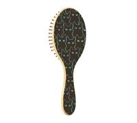 Spazzola per capelli in legno Spazzola per capelli Spazzola in legno per capelli Spazzola per capelli Naturale Gatti Carini neri