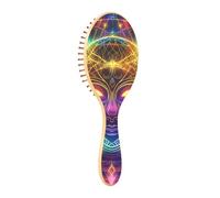 Spazzola per capelli in legno Tarocchi misteriosi Scheletro astrologico Spazzola per capelli in legno Paddle Spazzole in legno per capelli Spazzola per capelli Massaggio in legno