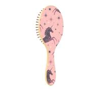 Spazzola per capelli in legno Viola Fantasia Stella unicorni Spazzola Paddle Per Capelli fini Spazzola per capelli in legno Spazzola per capelli in legno Massaggio Spazzola