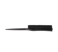 Spazzola per capelli in nylon a 3 file per aggiungere volume, ergonomica e portatile per lo styling dei capelli, spazzola a coda di topo per il salone (Nera)