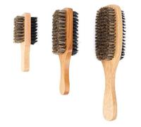Spazzola per capelli in setola da 3 pezzi per donna Spazzole per capelli in legno di gomma a doppia faccia Spazzola con setole liscia e confortevole per il bagno, il lavaggio e i piedi