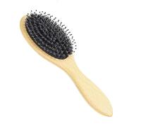 Spazzola per capelli in setole di cinghiale，Spazzola per capelli in legno naturale，Spazzola per Extension e Perni in Nylon, Antifrizz e Distribuzione Olio, Adatta a Tutti i Tipi di Capelli