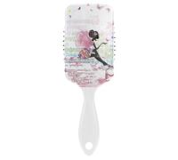 Spazzola per capelli massaggiante, per uomini, donne e bambini, con scritta "Fairy Girl on the Grunge", per capelli lunghi, spessi, ricci, ondulati, secchi e danneggiati