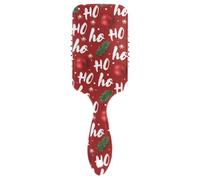 Spazzola per capelli massaggiante per uomini, donne e bambini, con sfera rossa di pino di Natale, spazzola per capelli lunghi, spessi, ricci, ondulati, secchi e danneggiati