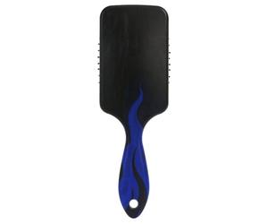 Spazzola per capelli nera fluorescente fredda fiamma blu scuro amichevole per la crescita dei capelli Spazzola da massaggio progettata per capelli spessi con manico ergonomico cepillo para definir