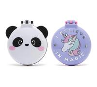 Spazzola Per Capelli 'Nice Hair' Con Specchio Tema Panda O Unicorno