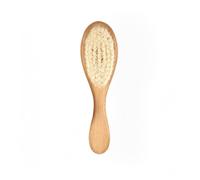 Spazzola per capelli per bambini con manico in legno, per neonati e bambini, setole morbide naturali di capra, ideale come regalo perfetto per la registrazione del bambino