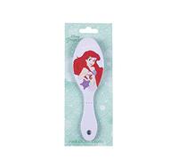 Spazzola per capelli per bambini della Sirenetta, colore viola, durevole e resistente, design con Ariel sul retro e stella marina, prodotto originale progettato in Spagna