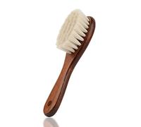 Spazzola per capelli per bebè,Spazzola per capelli in legno naturale con setole morbide di capra, pera e spazzola massaggiante in legno per neonati, bambini (marrone)