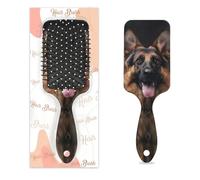 Spazzola per capelli per cani da pastore tedesco, motivo animale per cani bagnati e asciutti, spazzola per capelli districante in plastica, per bambini e adulti, regalo per il rientro a scuola, donne