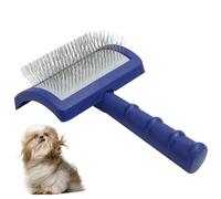 Spazzola per capelli per cani Spazzola per capelli professionale per toelettatura di animali domestici Perno lungo con manico antiscivolo Rimuove il sottopelo sciolto e i grovigli per cani e g