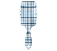Spazzola per capelli per capelli spessi, ricci, sottili, lunghi, corti, bagnati o aggiunge lucentezza e rende liscia la spazzola a pettine per uomini donne bambino blu griglia plaid