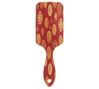 Spazzola per capelli per capelli spessi, ricci, sottili, lunghi, corti, bagnati o aggiunge lucentezza e rende liscia la spazzola a pettine per uomini, donne, bambini, rossa tradizionale