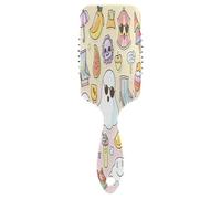 Spazzola per capelli per capelli spessi, ricci, sottili, lunghi, corti, bagnati o aggiunge lucentezza e rende liscia la spazzola a pettine per uomini, donne, bambini, fantasmi, frutta, articoli estivi