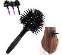 Spazzola per Capelli per Riccioli, Bounce Curl Spazzole per Capelli Arricciata 3D Rotonde per Styling a 360 Gradi Massaggio Spazzola Arricciacapelli a Forma Sferica