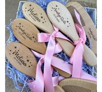 Spazzola Per Capelli Personalizzata In Legno Per Neonati, Regalo Inciso Per Neonati, Set Personalizzato Di Spazzola E Pettine Incisi Per Bambine, Baby Shower, Compleanno