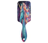 Spazzola per capelli pettine spazzola per capelli con cuscino d'aria pettine arancione blu unicorno per capelli spessi e antistatico districante