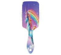 Spazzola per capelli pettine spazzola per capelli con cuscino d'aria pettine arcobaleno blu unicorno per capelli spessi e antistatico districante