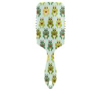 Spazzola per capelli pettine spazzola per capelli con cuscino d'aria pettine giallo verde rana per capelli spessi e antistatico districante