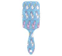 Spazzola per capelli pettine spazzola per capelli con cuscino d'aria pettine rosa bianco unicorno per capelli spessi e antistatico districante
