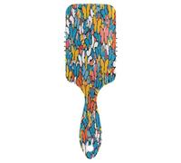 Spazzola per capelli pettine spazzola per capelli con cuscino d'aria pettine rosso blu farfalla per capelli spessi e antistatico districante