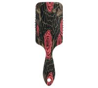 Spazzola per capelli pettine spazzola per capelli cuscino d'aria pettine Web rosa rossa per capelli spessi e antistatico districante