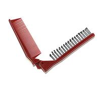 Spazzola per capelli pieghevole portatile da viaggio compatta pettine per capelli doppia testa