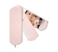 Spazzola Per Capelli Pieghevole - Strumenti Per Lo Styling Dei Capelli Con Spazzola Da 28,5 G | Specchio Da Viaggio Portatile Con Maniglia - Specchio Da Toeletta Pieghevole Compatto E Districante Per