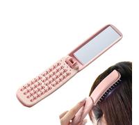 Spazzola per capelli portatile, pettine pieghevole con specchio, spazzola tascabile districante, per donne e ragazze, viaggi quotidiani, borsa per palestra, lavoro, scuola, spostamenti, toelettatura