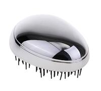 Spazzola per capelli portatile tascabile districante per donne e bambini, argento