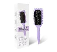 Spazzola per capelli ricci, spazzola per capelli per definire i ricci, spazzola per capelli per pettinare e modellare per ridurre la tenuta e migliorare, unisex (viola)